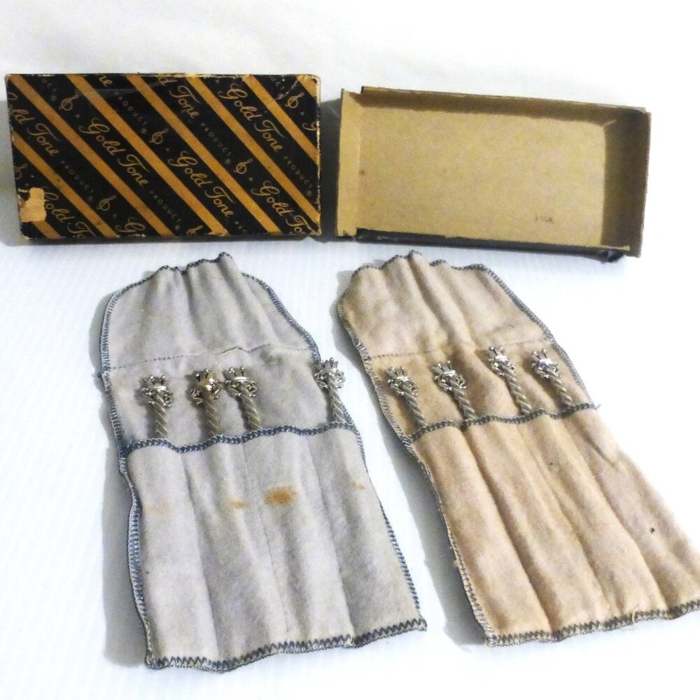 WKBD - Vintage Silver Plated ODORVE FORKS w/ Box Pickle Fork  Flatware